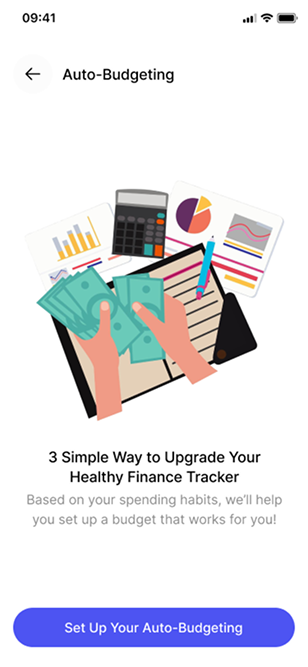 Auto-budgeting introduction screen