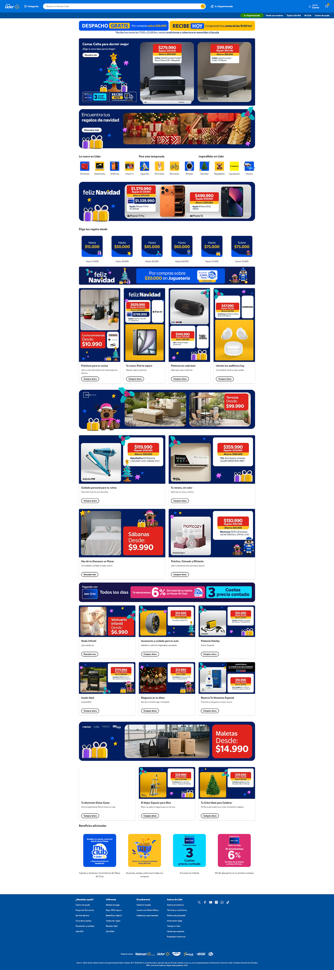 Storefront — Líder screen