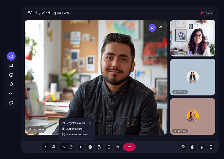 Video meeting — Z-Meet screen