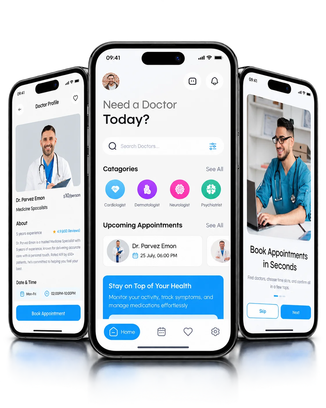 DrOnline healthcare and specialist booking app